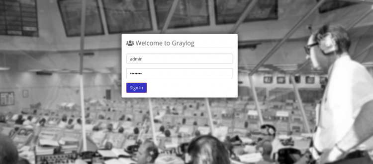 Inicio de sesión en Graylog