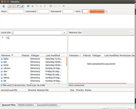 Cliente FTP FileZilla