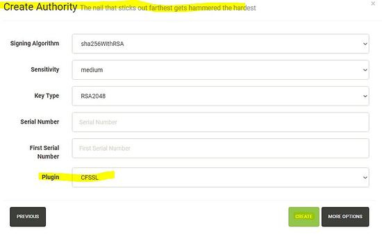 configurar el plugin CFSSL como CA raíz