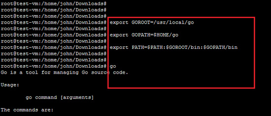 Configura el entorno de compilación de Go
