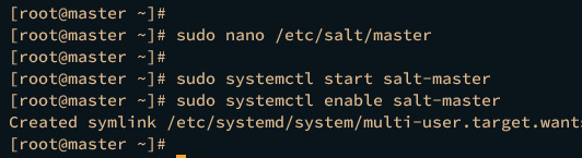 start enable salt-master