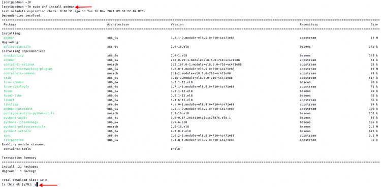 Instalar Podman Rocky Linux