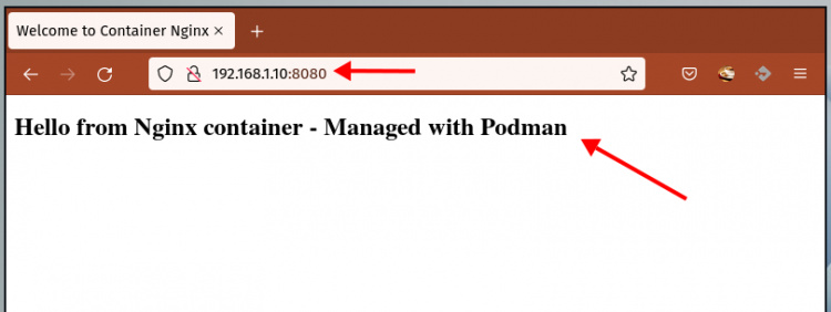Contenedor Ngix volumen personalizado podman