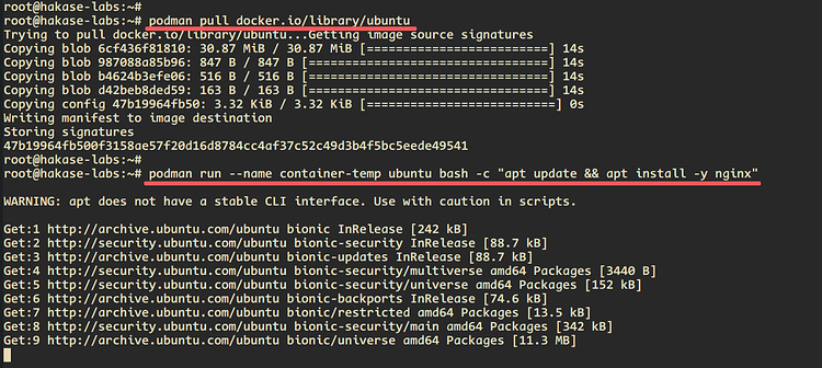 Utiliza commit para crear imágenes personalizadas