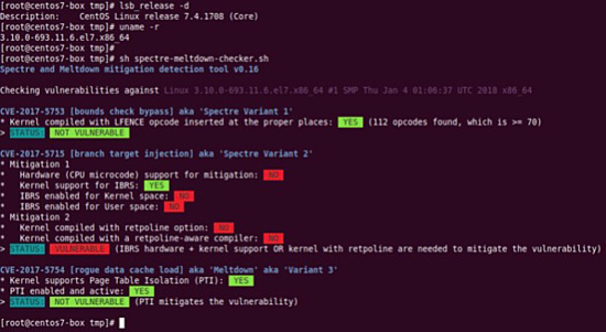 comprueba la vulnerabilidad de Spectre y Meltdown en Linux