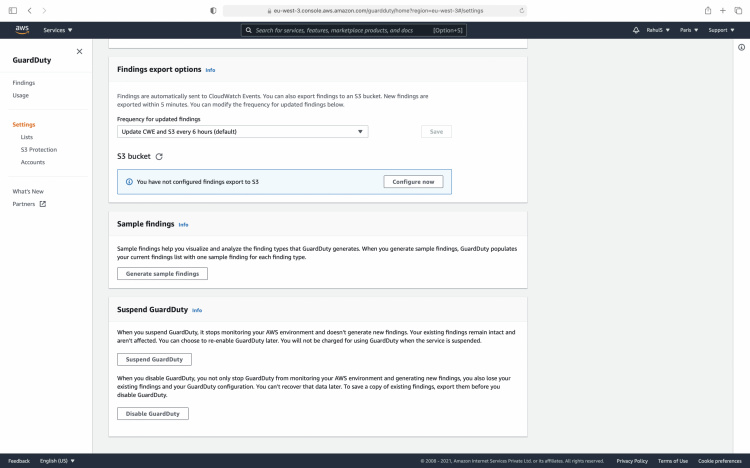 Desactivar GuardDuty