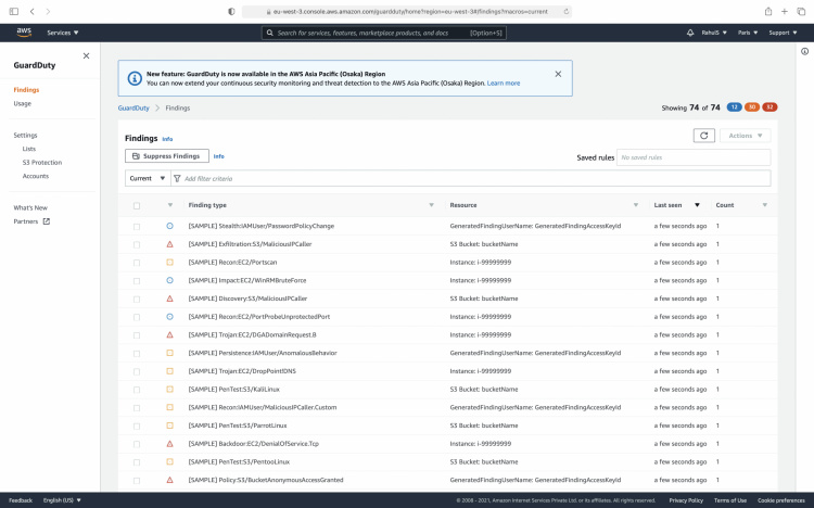 Muestra de resultados