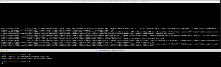 Configurar el emisor del clúster de producción de Let's Encrypt