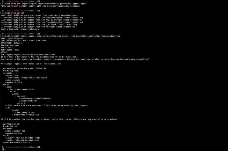 Configurar el controlador de entrada de Nginx
