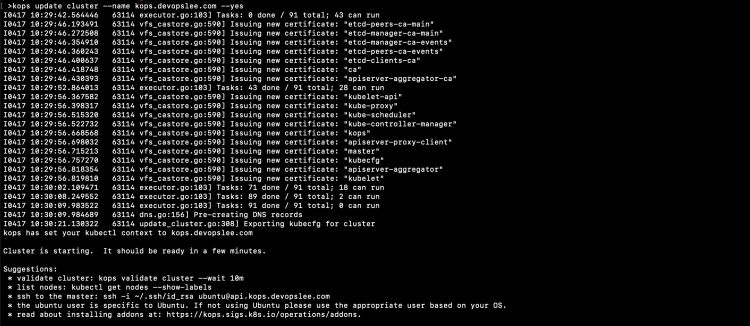 Actualiza el clúster para crear recursos en la nube