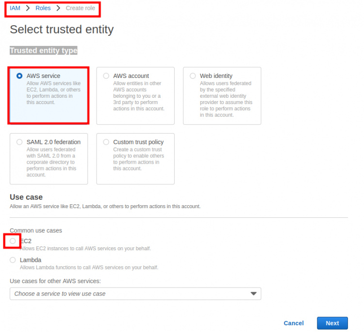 Selecciona la entidad de confianza