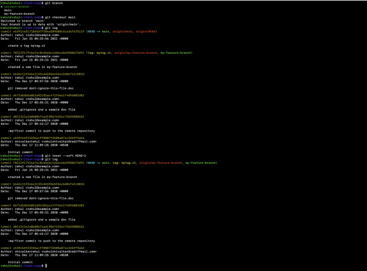 Eliminar una confirmación local con un reinicio suave