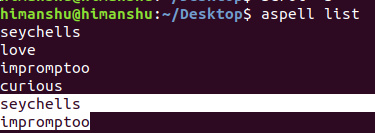 Cómo utilizar aspell para comprobar palabras en bloque