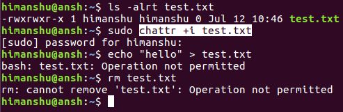 Cómo utilizar el comando chattr