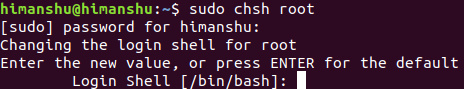Cómo cambiar el shell de inicio de sesión para algún otro usuario