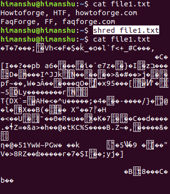 Utilizar la trituración en un archivo