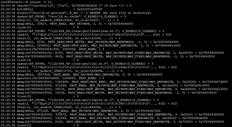 Prefijo de tiempo Strace